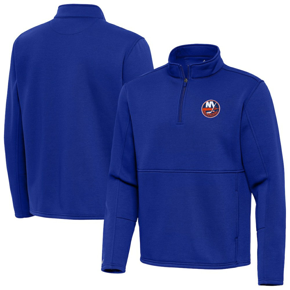 NHL New York Islanders Antigua Twist Quarter-Zip Pullover Jacket - Royal