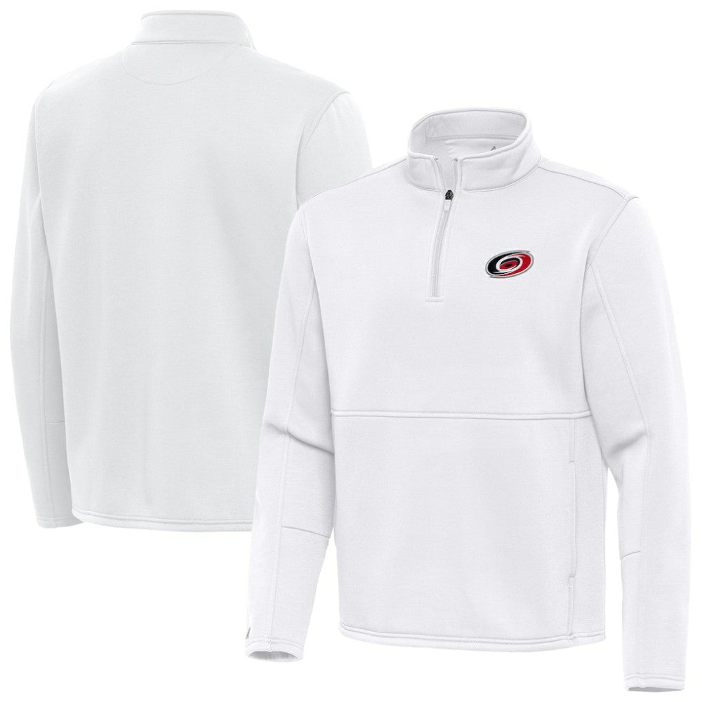 NHL Carolina Hurricanes Antigua Twist Quarter-Zip Pullover Jacket - White