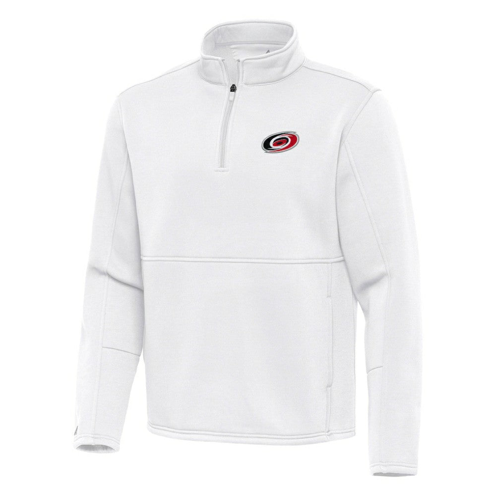 NHL Carolina Hurricanes Antigua Twist Quarter-Zip Pullover Jacket - White