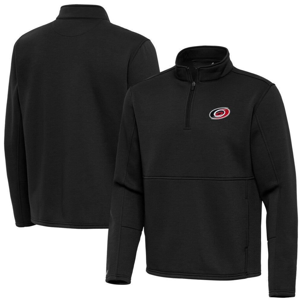NHL Carolina Hurricanes Antigua Twist Quarter-Zip Pullover Jacket - Black