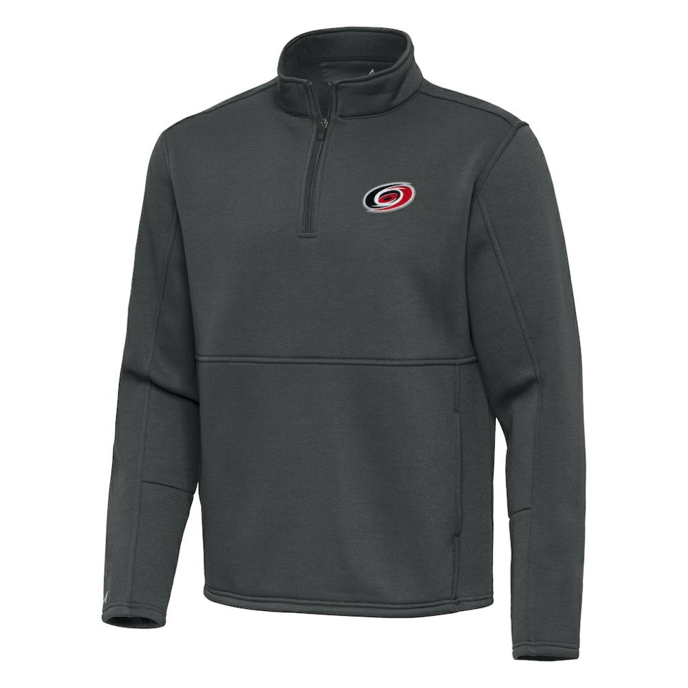 NHL Carolina Hurricanes Antigua Twist Quarter-Zip Pullover Jacket - Silver
