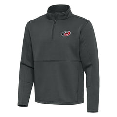 NHL Carolina Hurricanes Antigua Twist Quarter-Zip Pullover Jacket - Silver