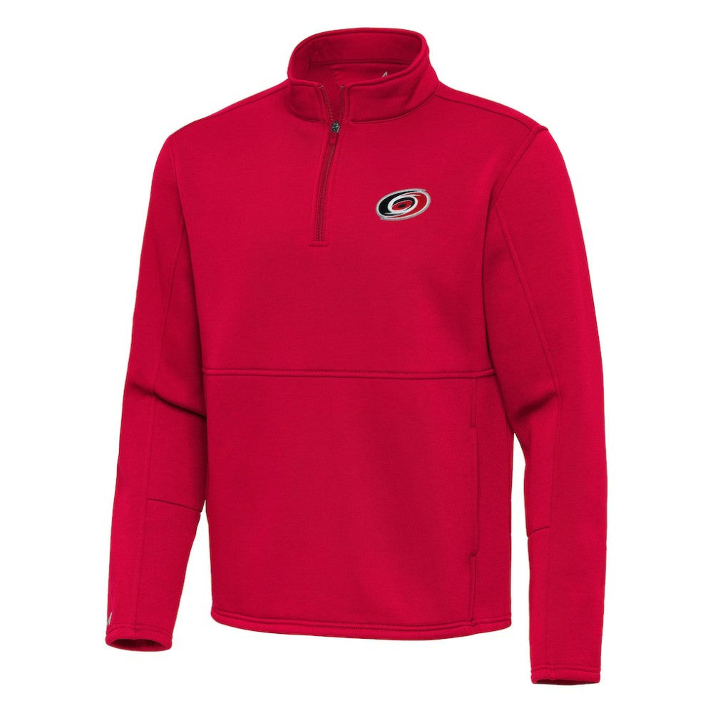 NHL Carolina Hurricanes Antigua Twist Quarter-Zip Pullover Jacket - Red