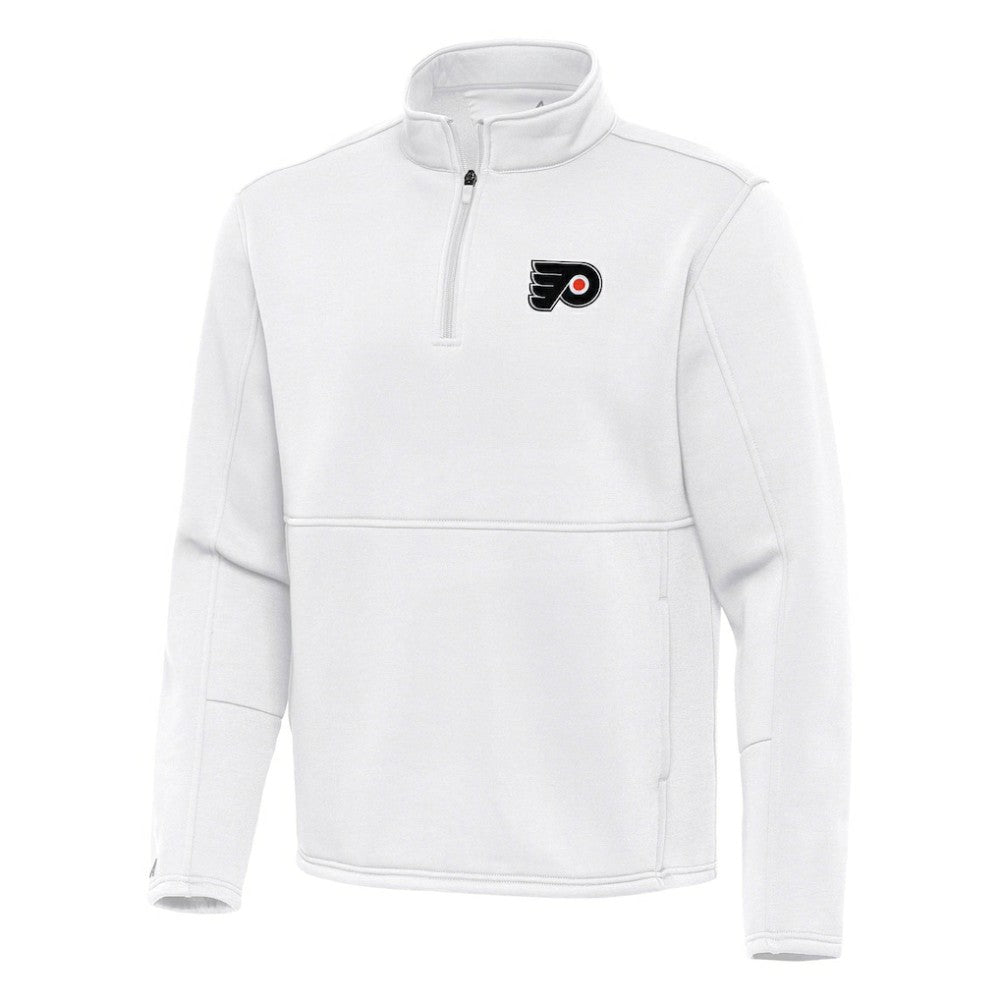 NHL Philadelphia Flyers Antigua Twist Quarter-Zip Pullover Jacket - White