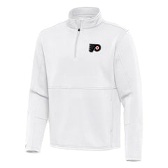 NHL Philadelphia Flyers Antigua Twist Quarter-Zip Pullover Jacket - White