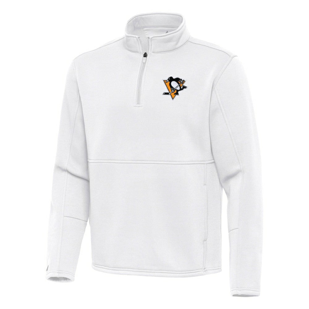 NHL Pittsburgh Penguins Antigua Twist Quarter-Zip Pullover Jacket - White