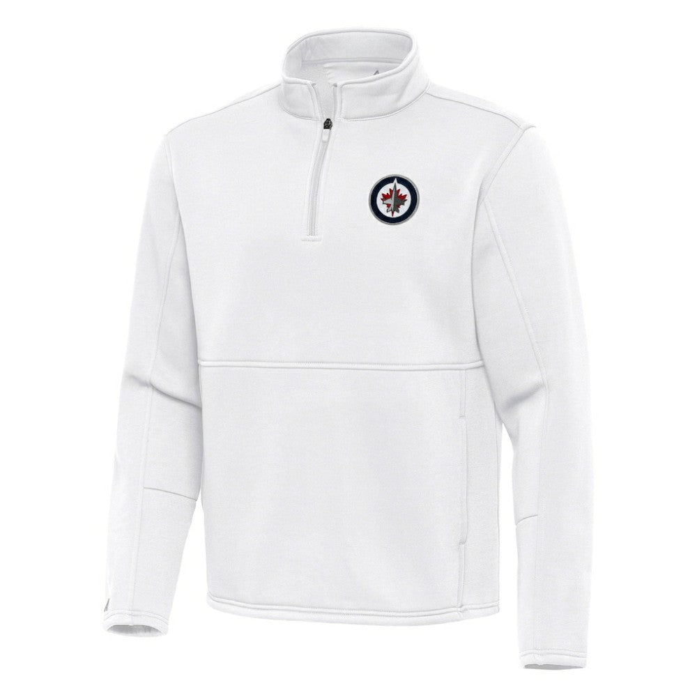 NHL Winnipeg Jets Antigua Twist Quarter-Zip Pullover Jacket - White