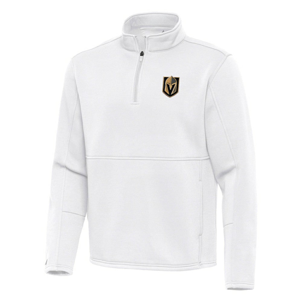 NHL Vegas Golden Knights Antigua Twist Quarter-Zip Pullover Jacket - White