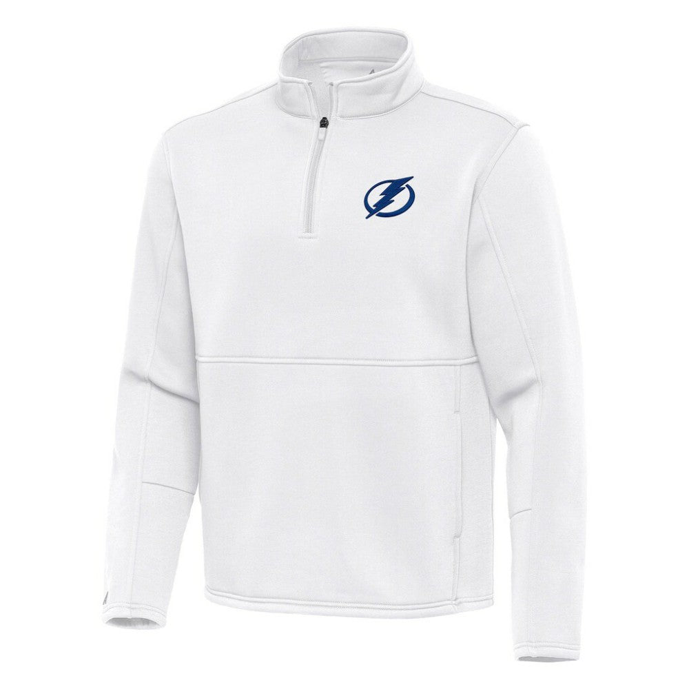 NHL Tampa Bay Lightning Antigua Twist Quarter-Zip Pullover Jacket - White