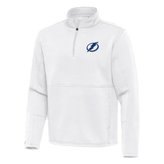 NHL Tampa Bay Lightning Antigua Twist Quarter-Zip Pullover Jacket - White