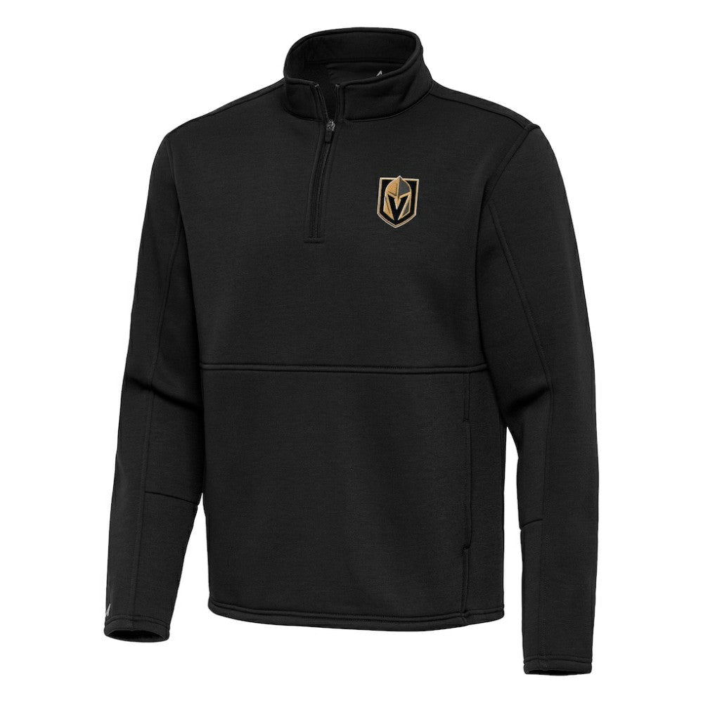 NHL Vegas Golden Knights Antigua Twist Quarter-Zip Pullover Jacket - Black