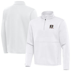 NHL Anaheim Ducks Antigua Twist Quarter-Zip Pullover Jacket - White