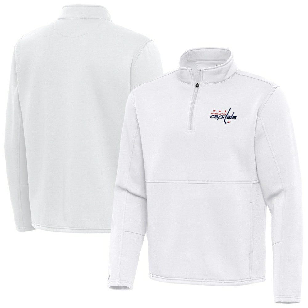 NHL Washington Capitals Antigua Twist Quarter-Zip Pullover Jacket - White