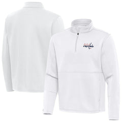 NHL Washington Capitals Antigua Twist Quarter-Zip Pullover Jacket - White