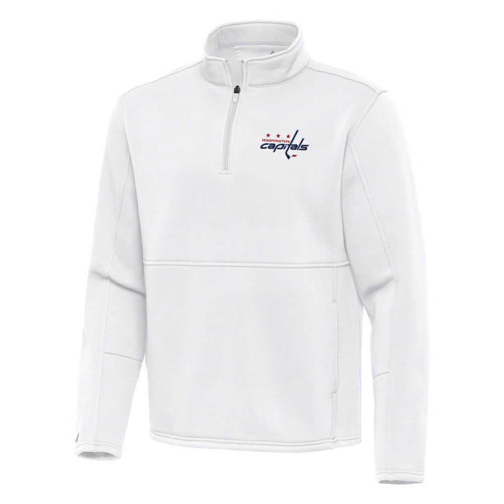 NHL Washington Capitals Antigua Twist Quarter-Zip Pullover Jacket - White