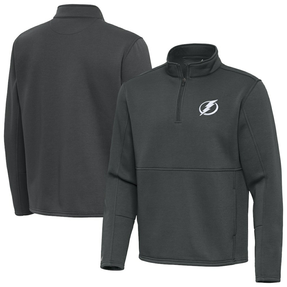 NHL Tampa Bay Lightning Antigua Twist Quarter-Zip Pullover Jacket - Pewter