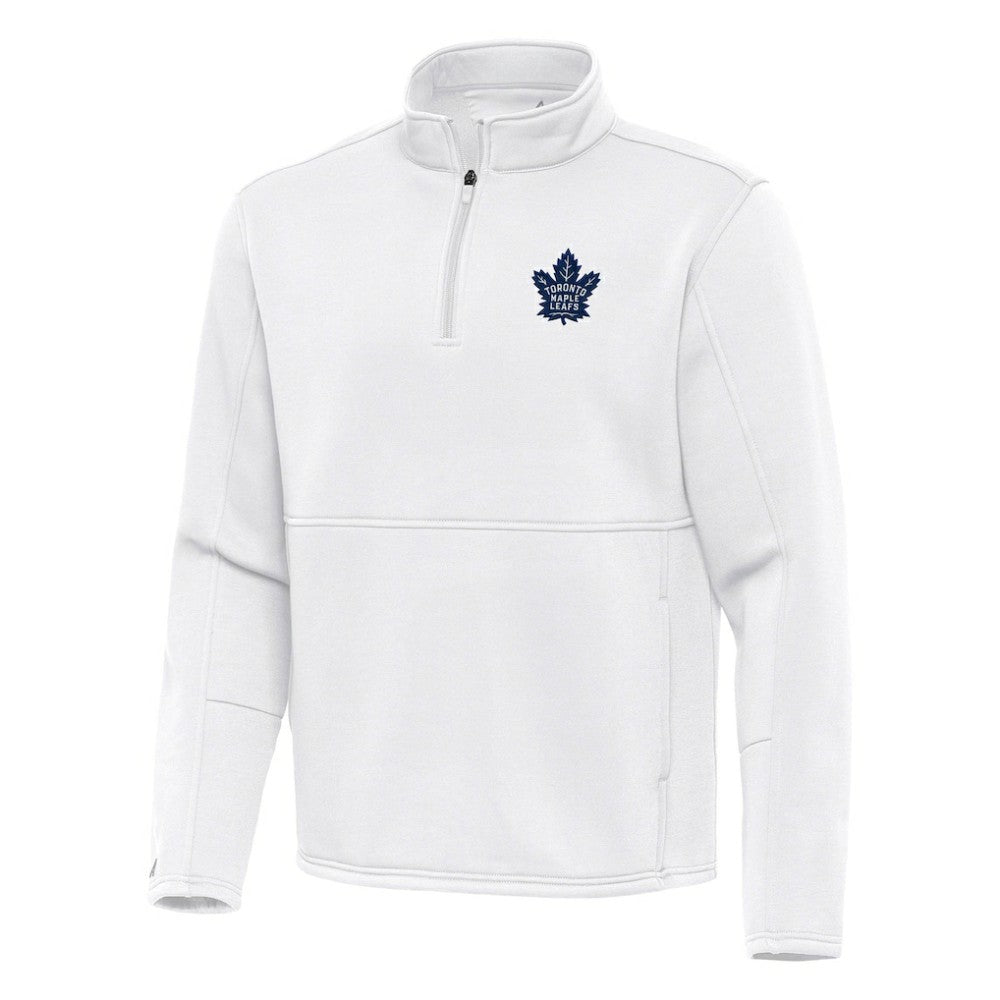 NHL Toronto Maple Leafs Antigua Twist Quarter-Zip Pullover Jacket - White