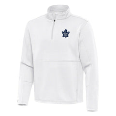 NHL Toronto Maple Leafs Antigua Twist Quarter-Zip Pullover Jacket - White