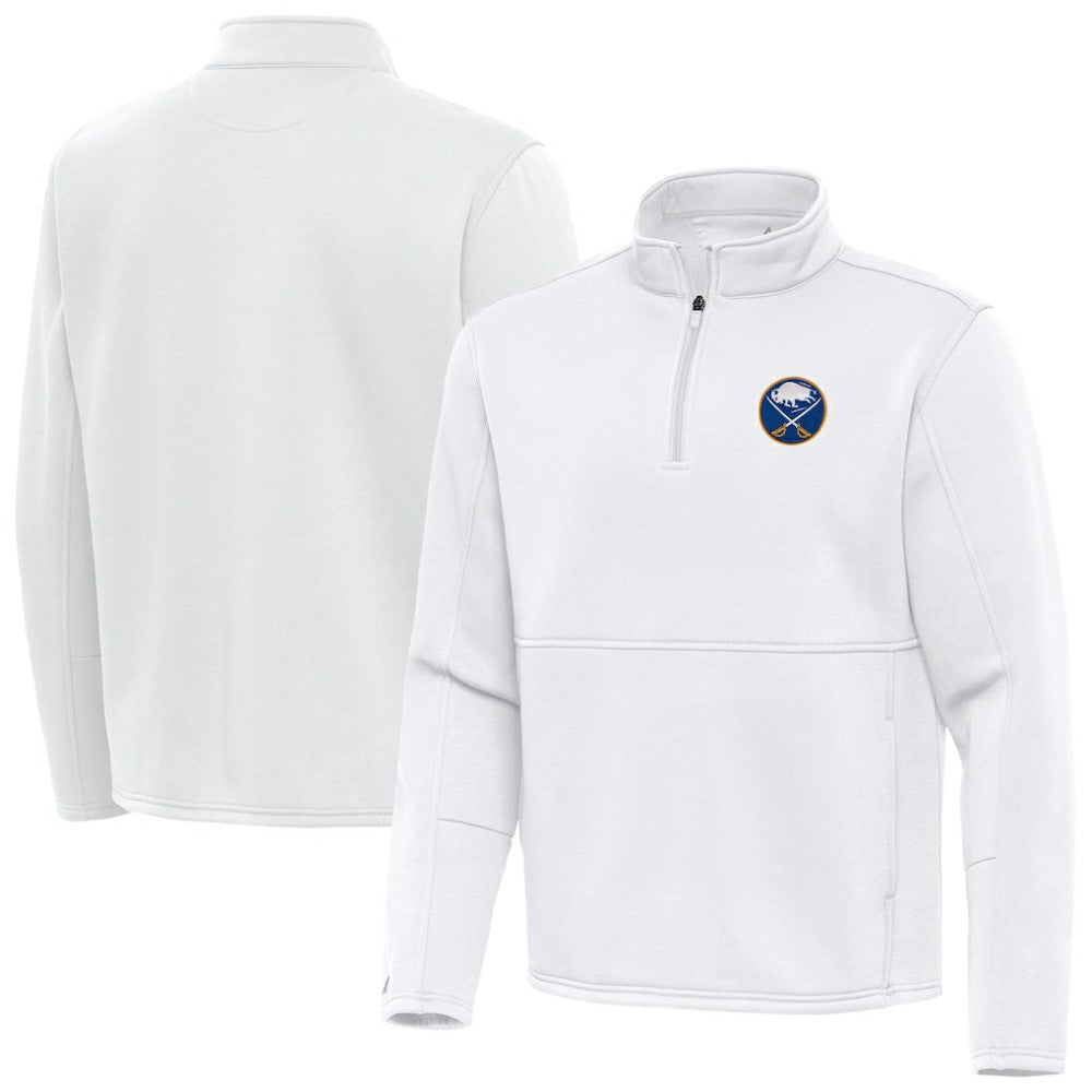 NHL Buffalo Sabres Antigua Twist Quarter-Zip Pullover Jacket - White
