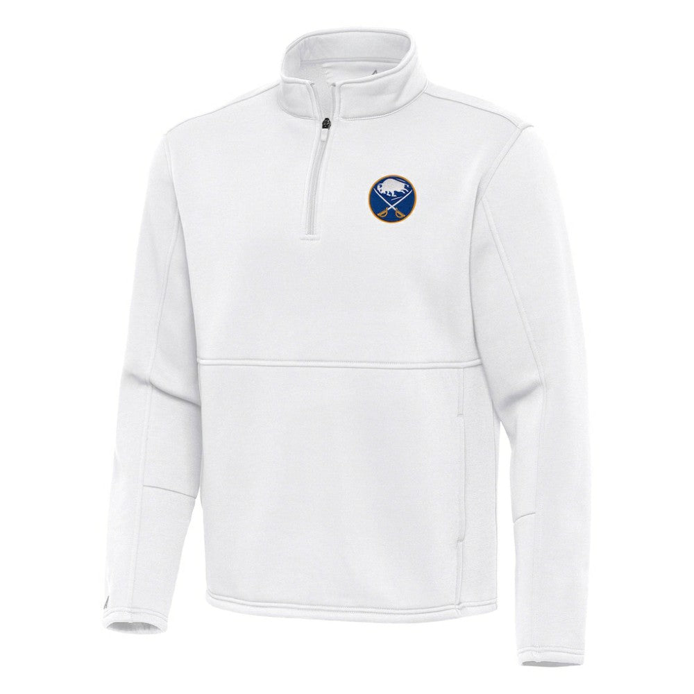 NHL Buffalo Sabres Antigua Twist Quarter-Zip Pullover Jacket - White