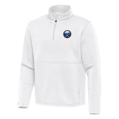NHL Buffalo Sabres Antigua Twist Quarter-Zip Pullover Jacket - White