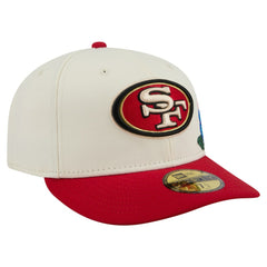 San Francisco 49ers New Era Tonal Floral 59FIFTY Fitted Hat Cream/Scarlet