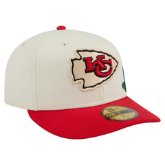 Kansas City Chiefs New Era Tonal Floral 59FIFTY Fitted Hat Cream/Red