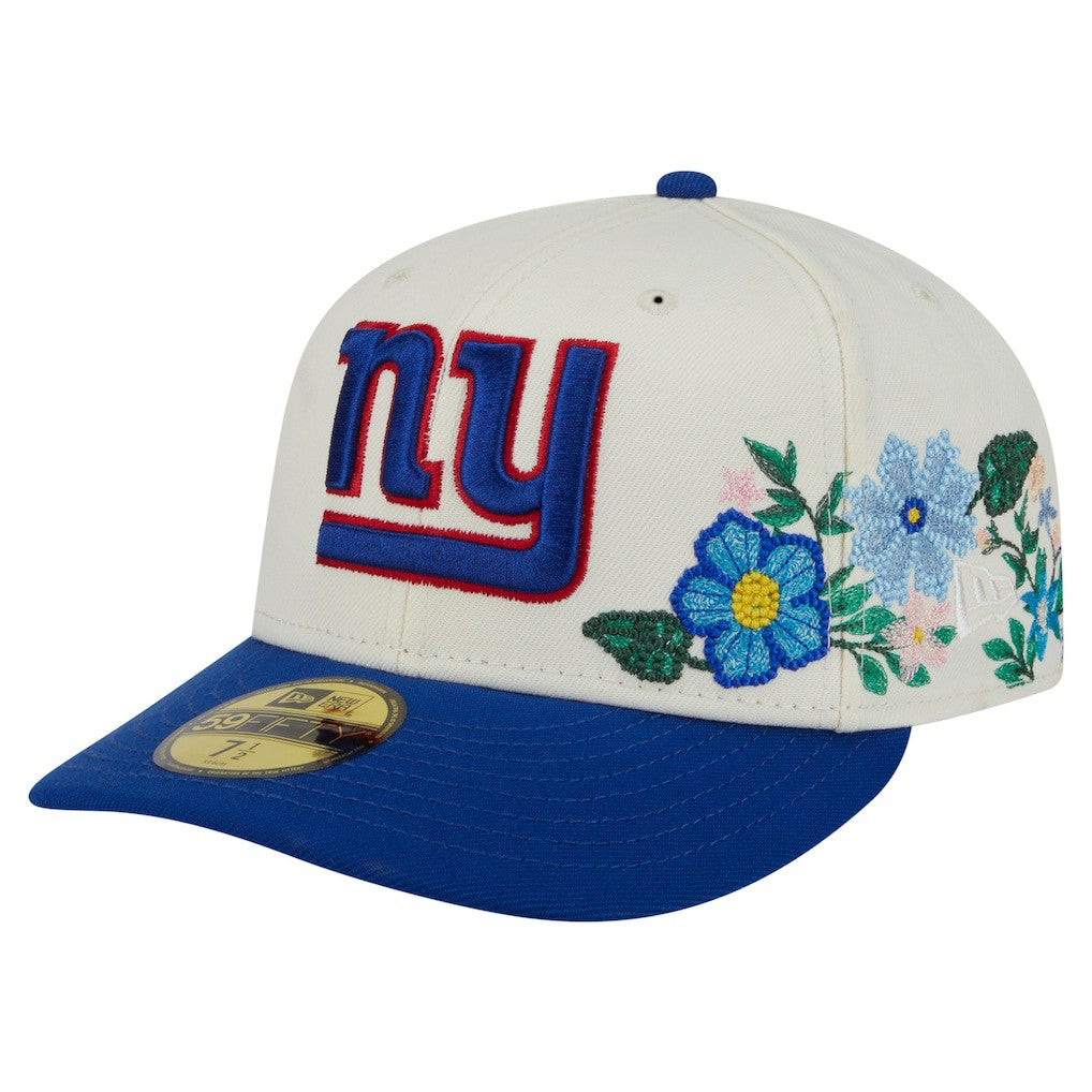 New York Giants New Era Tonal Floral 59FIFTY Fitted Hat Cream/Royal