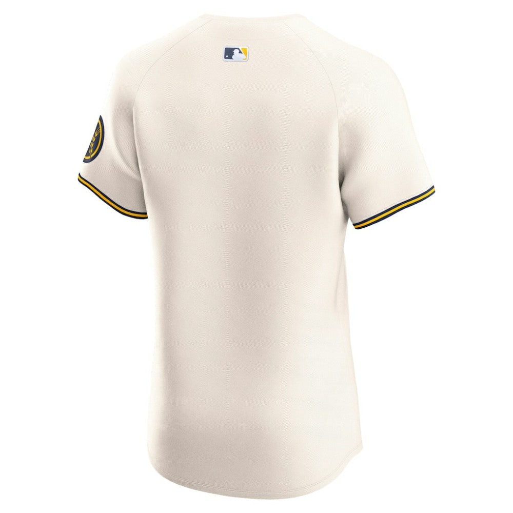 Milwaukee Brewers Nike Home Elite Jersey - Cream Jerseys