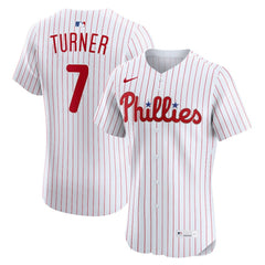 Trea Turner Philadelphia Phillies Nike Home Elite Jersey - White Jerseys