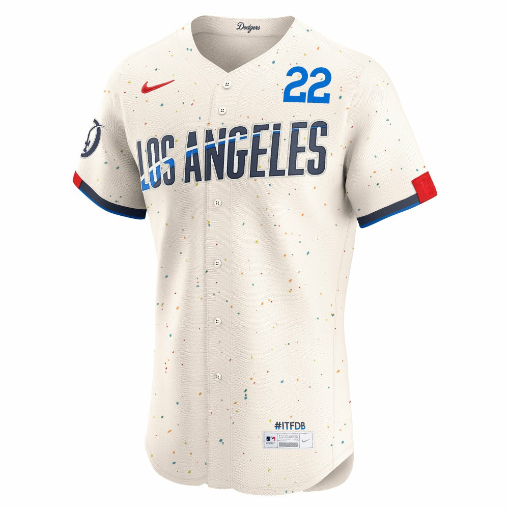 Clayton Kershaw Los Angeles Dodgers Nike City Connect Elite Jersey - Cream Jerseys
