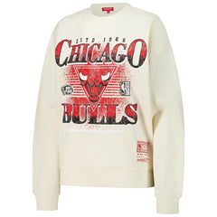 Chicago Bulls Women's Oversprayed Pullover Sweatshirt Cream