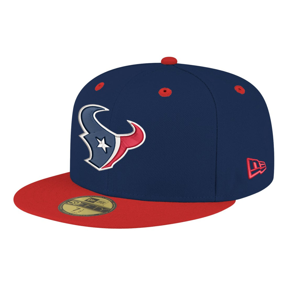 Houston Texans New Era Flipside Two-Tone 59FIFTY Fitted Hat Navy/Red