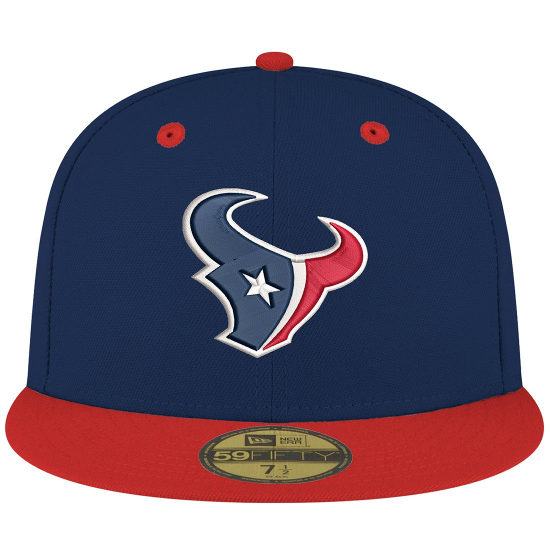 Houston Texans New Era Flipside Two-Tone 59FIFTY Fitted Hat Navy/Red