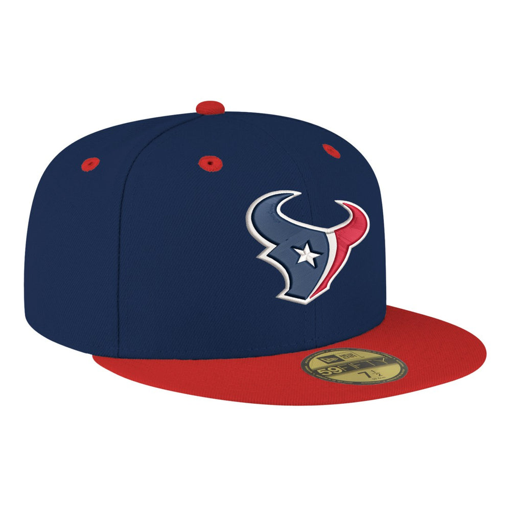 Houston Texans New Era Flipside Two-Tone 59FIFTY Fitted Hat Navy/Red