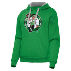 Boston Celtics Antigua Women's Victory Pullover Hoodie Kelly Green