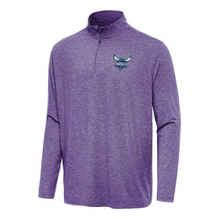 Charlotte Hornets Antigua Hunk Quarter-Zip Top Heather Purple