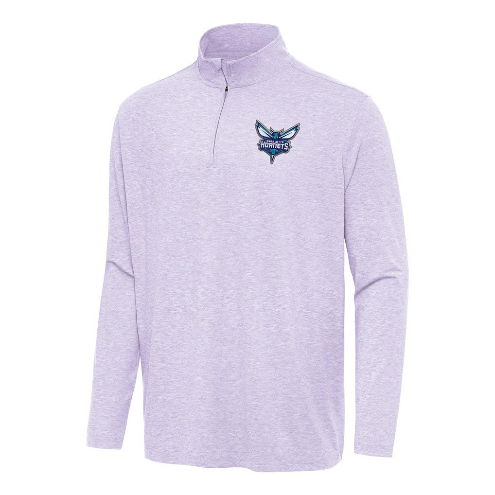 Charlotte Hornets Antigua Hunk Quarter-Zip Top Lavender