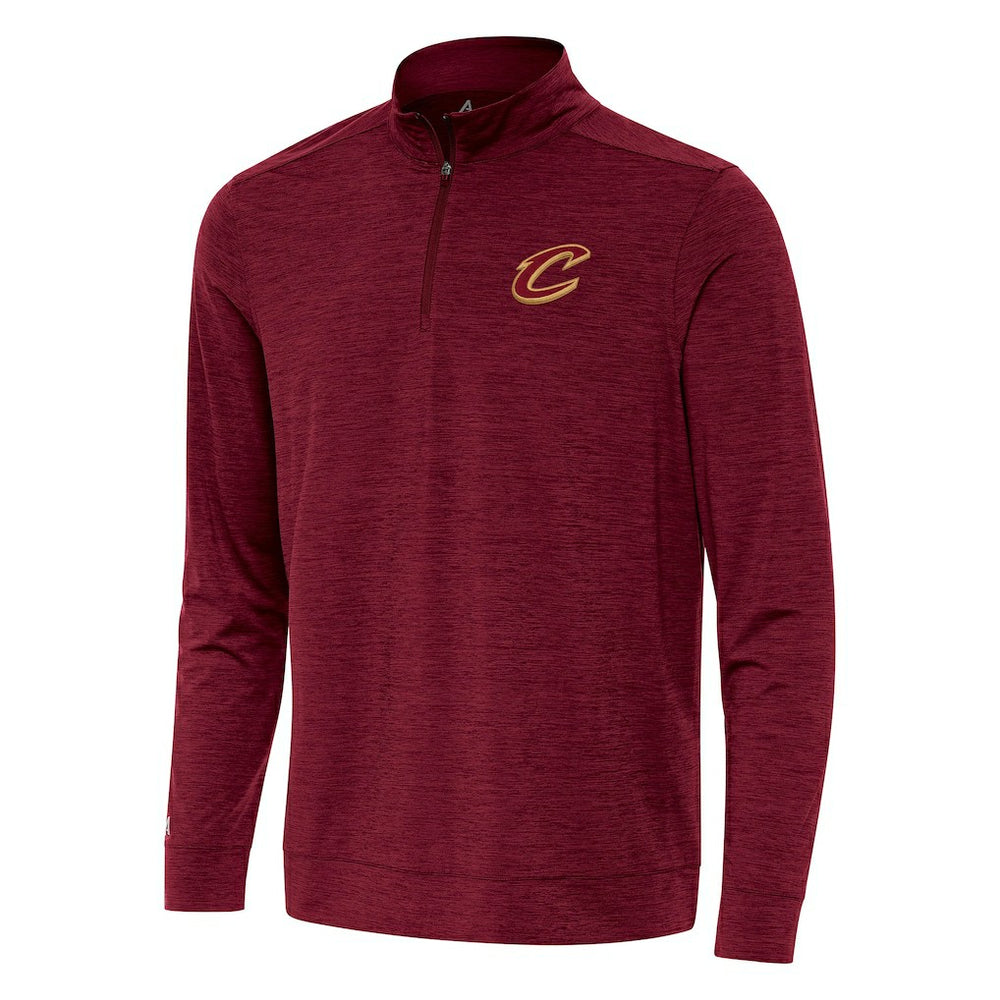 Cleveland Cavaliers Antigua Bright Quarter-Zip Top Burgundy