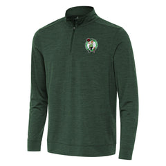 Boston Celtics Antigua Bright Quarter-Zip Top Hunter Green