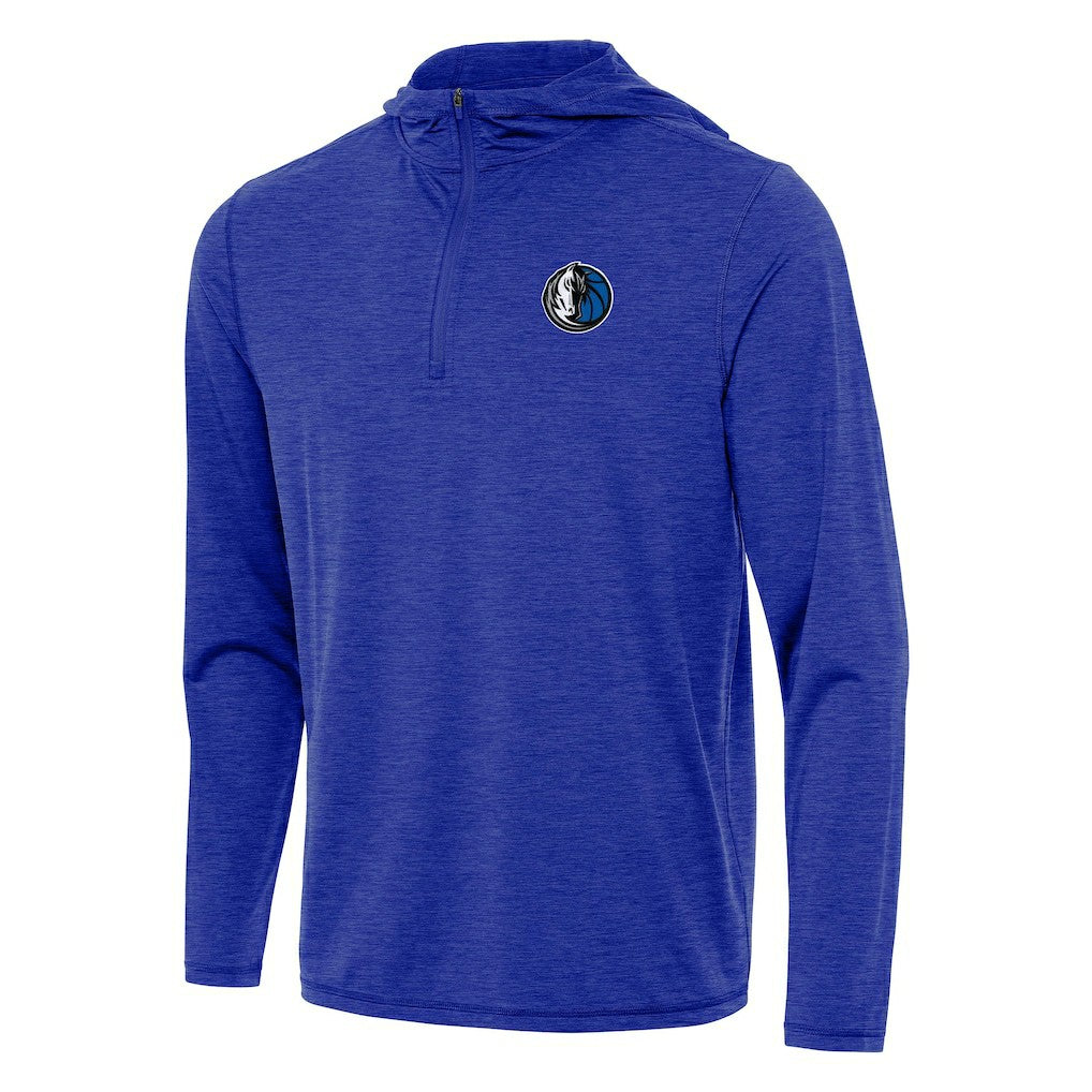 Dallas Mavericks Antigua Tidy Quarter-Zip Hoodie Heather Royal