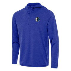 Dallas Mavericks Antigua Tidy Quarter-Zip Hoodie Heather Royal