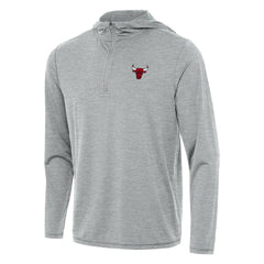 Chicago Bulls Antigua Tidy Quarter-Zip Hoodie Heather Gray