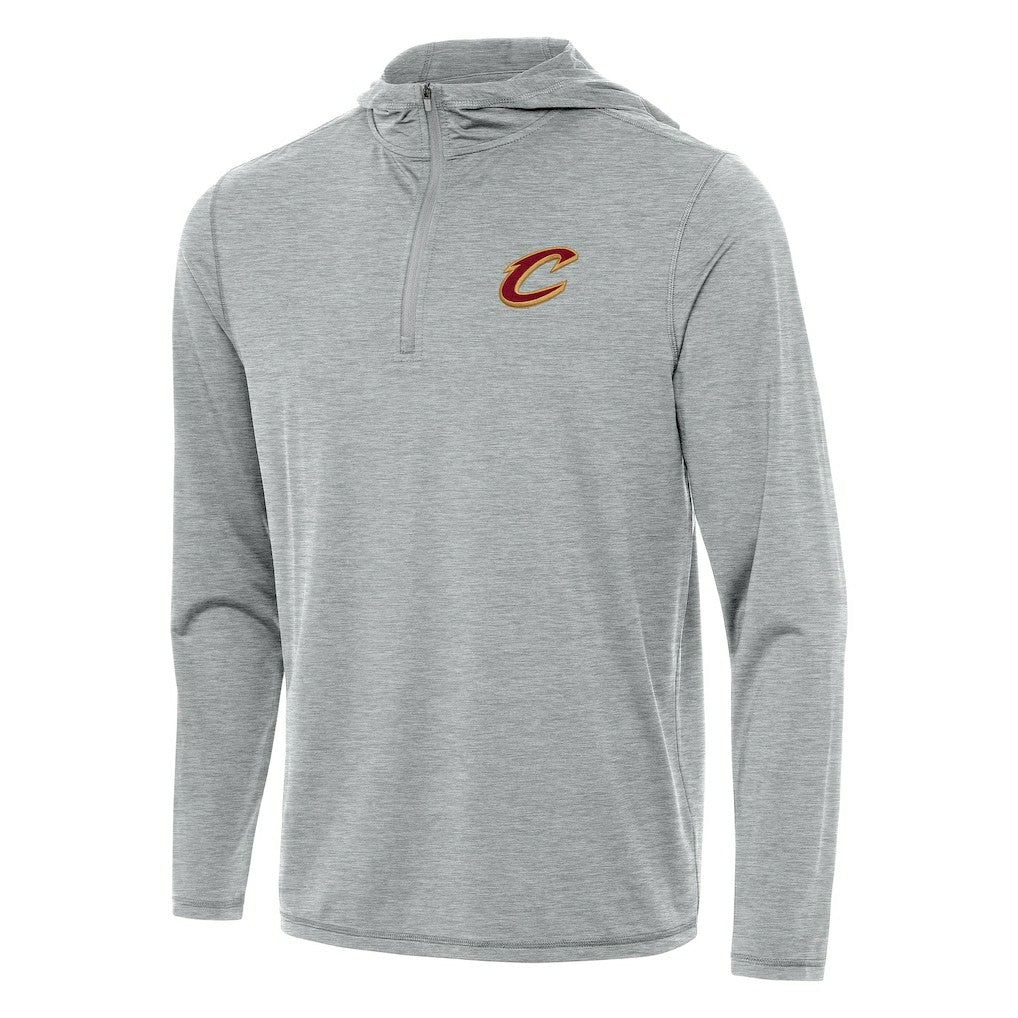 Cleveland Cavaliers Antigua Tidy Quarter-Zip Hoodie Heather Gray