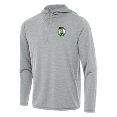 Boston Celtics Antigua Tidy Quarter-Zip Hoodie Heather Gray