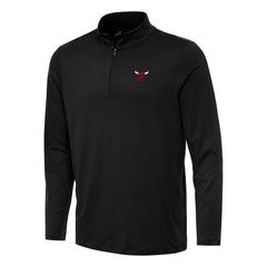 Chicago Bulls Antigua Reprocess Quarter-Zip Top Black