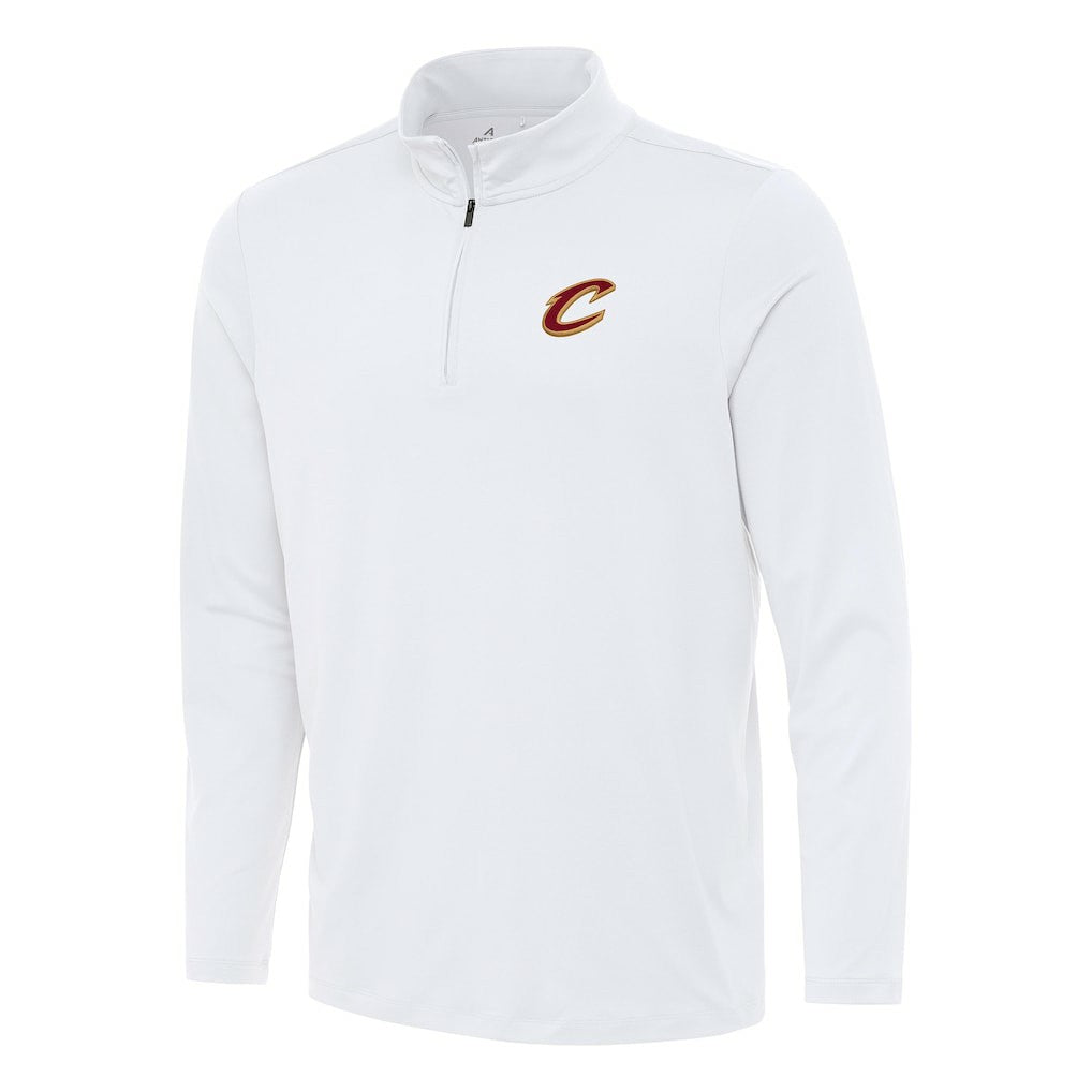 Cleveland Cavaliers Antigua Reprocess Quarter-Zip Top White