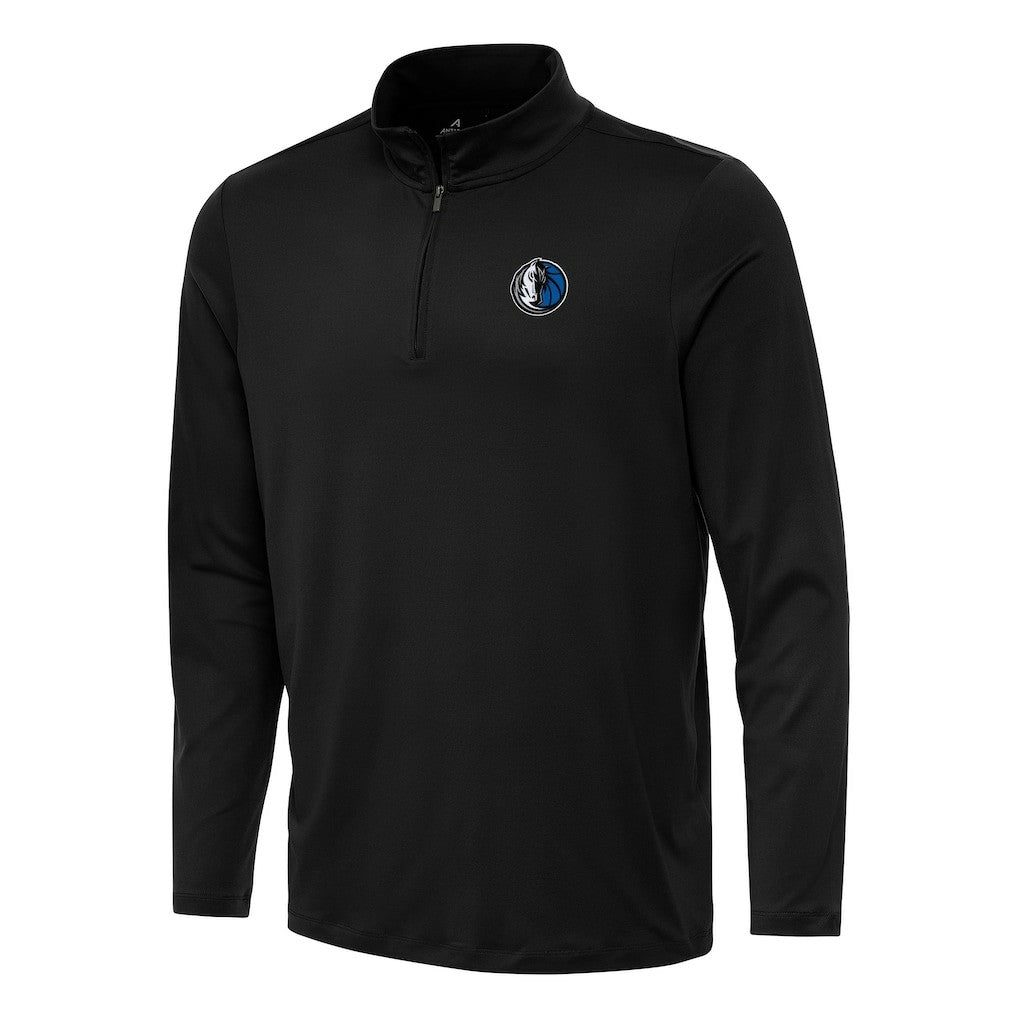 Dallas Mavericks Antigua Reprocess Quarter-Zip Top Black