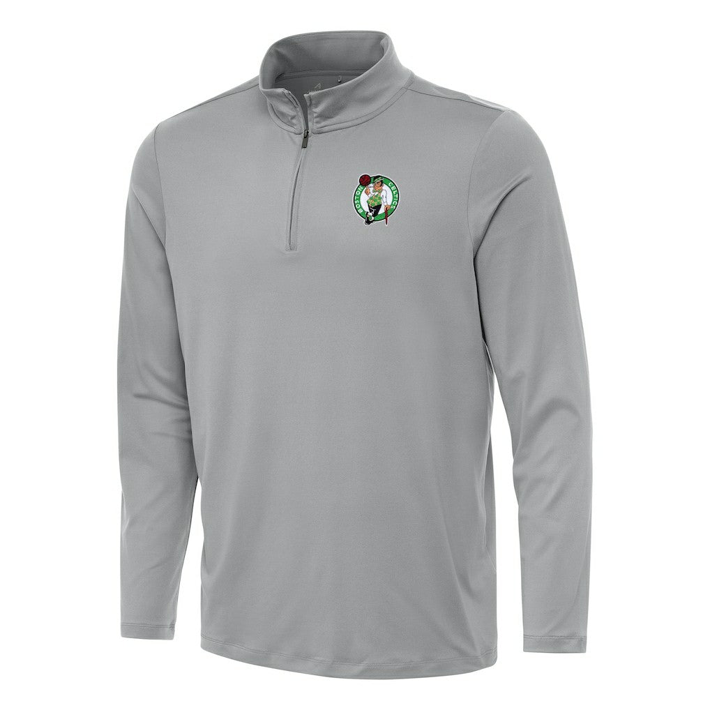 Boston Celtics Antigua Reprocess Quarter-Zip Top Gray