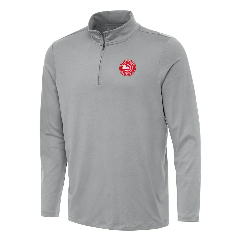Atlanta Hawks Antigua Reprocess Quarter-Zip Top Gray